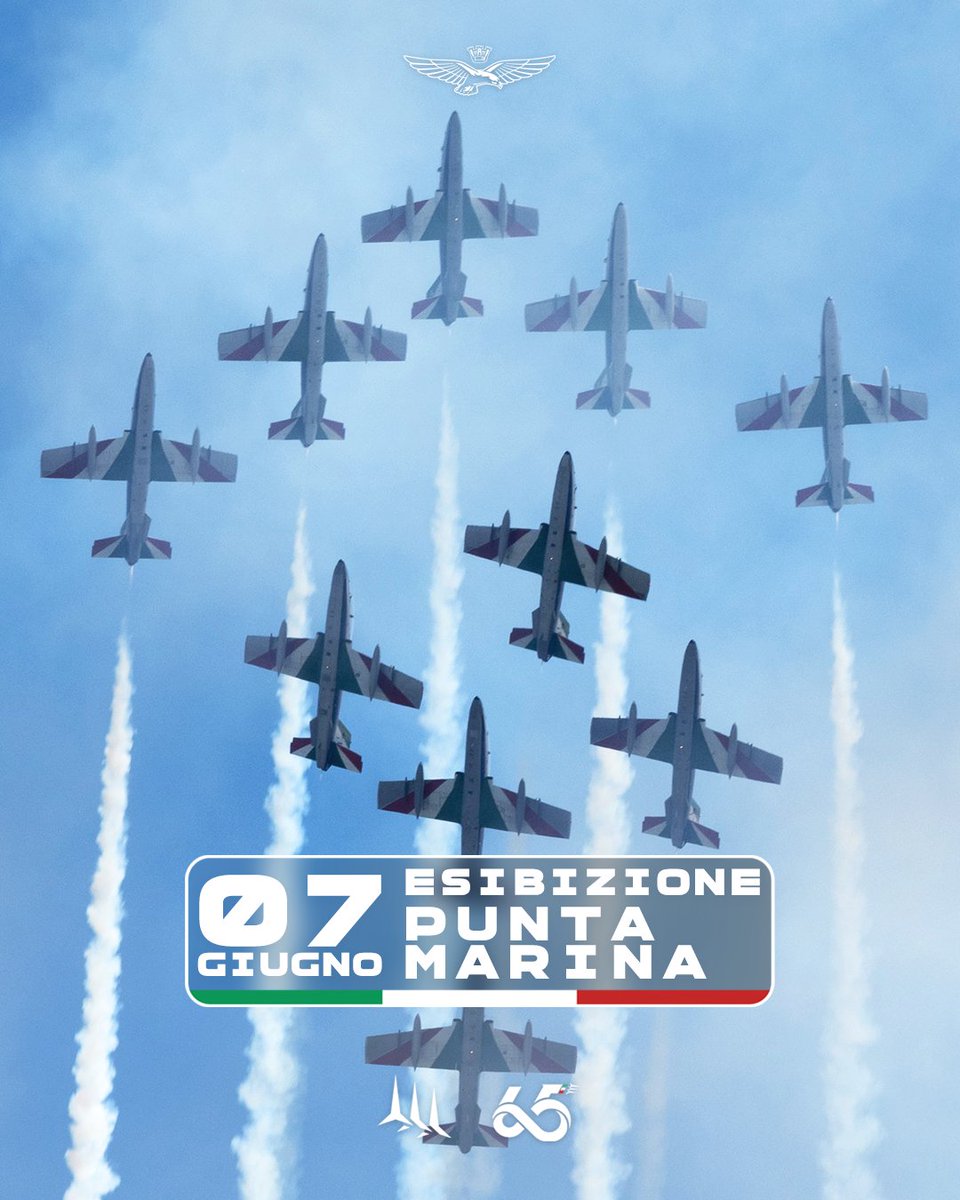 Il 07 giugno non perdete l’appuntamento a Punta Marina (RA) dove il cielo si colorerà con le #FrecceTricolori.

E non è tutto! Scopri di più al link
ℹ️fb.me/e/4MZtxtRD8

#AeronauticaMilitare #PattugliaAcrobaticaNazionale #TricoloreAirShow