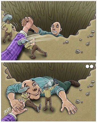 ومنهم من يتظاهر انه 
صاحب المعروف وقد 
كان قبل الفرج عدوا لدُودْ........
