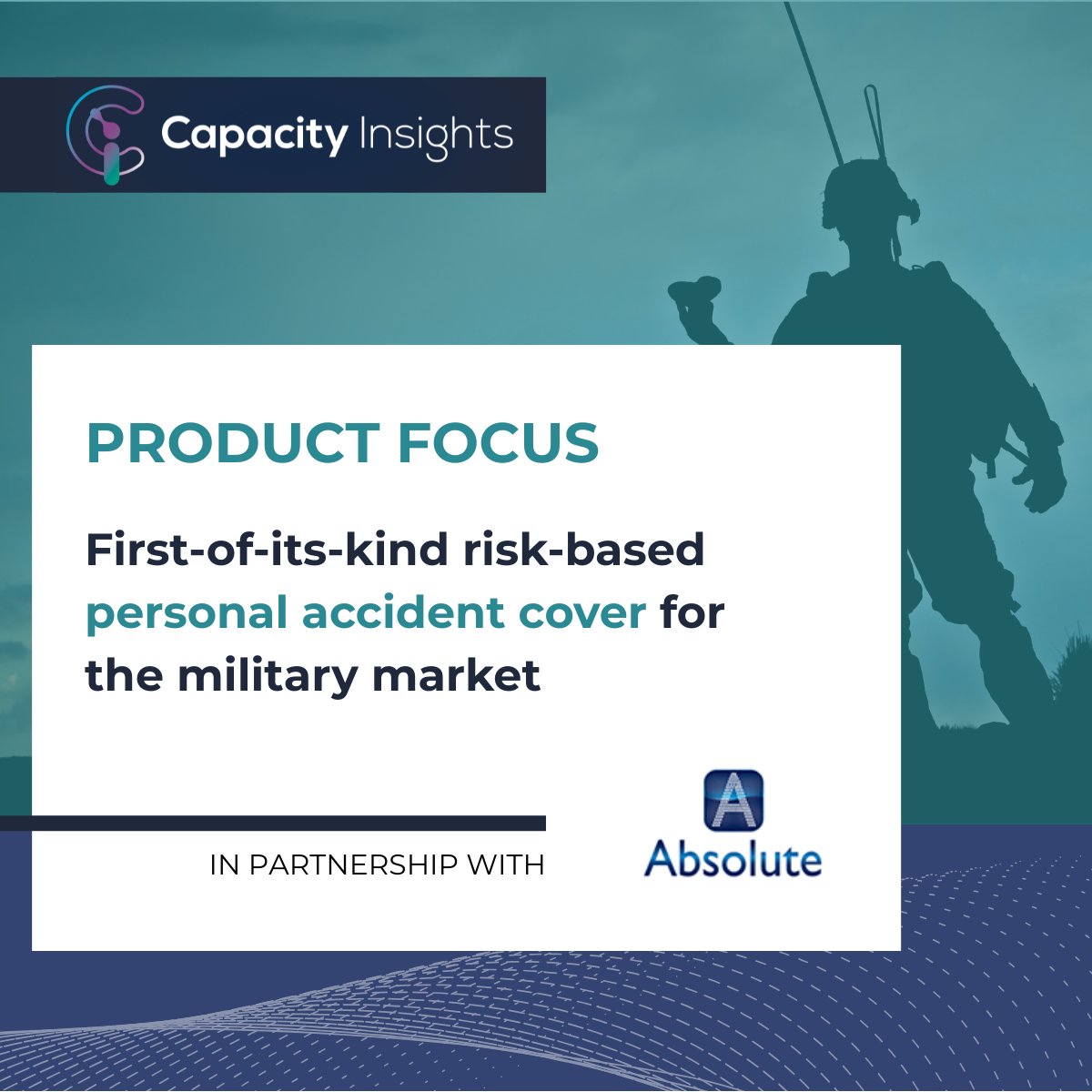 Capacity Insights (@capacityinsight) on Twitter photo First-of-its-kind risk-based personal accident #insurance for the #armedforces - in collaboration with specialist broker <a href="/_absoluteinsure/">Absolute Military</a>.
Reflecting modern-day risks, the nuanced risk levels of different job roles, and the evolving nature of warfare and #military operations. First-of-its-kind risk-based personal accident #insurance for the #armedforces - in collaboration with specialist broker <a href="/_absoluteinsure/">Absolute Military</a>.
Reflecting modern-day risks, the nuanced risk levels of different job roles, and the evolving nature of warfare and #military operations.