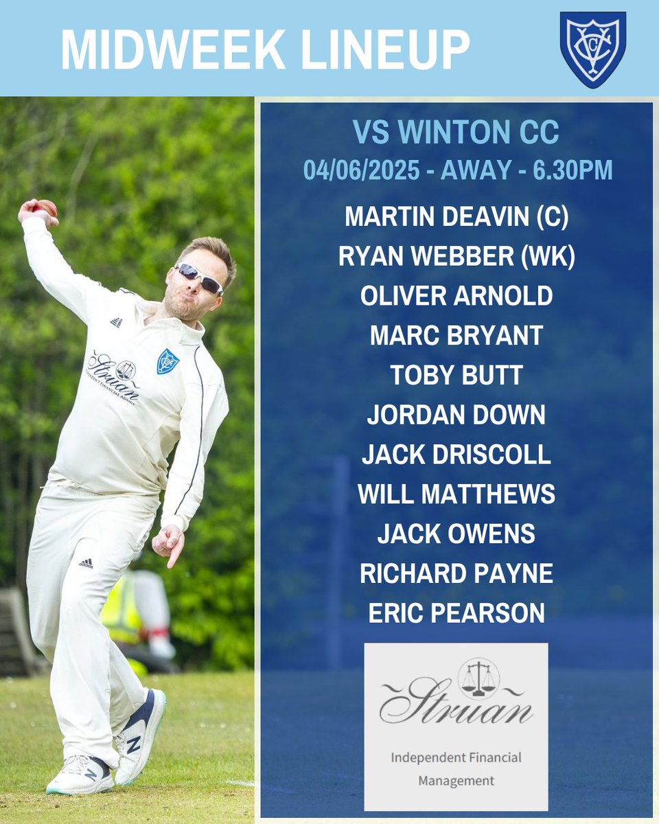 Wimborne Evening League action this evening, as Martin Deavin's side head over to Winton CC 🏏

#Cricket #Verwood #Dorset #Hampshire