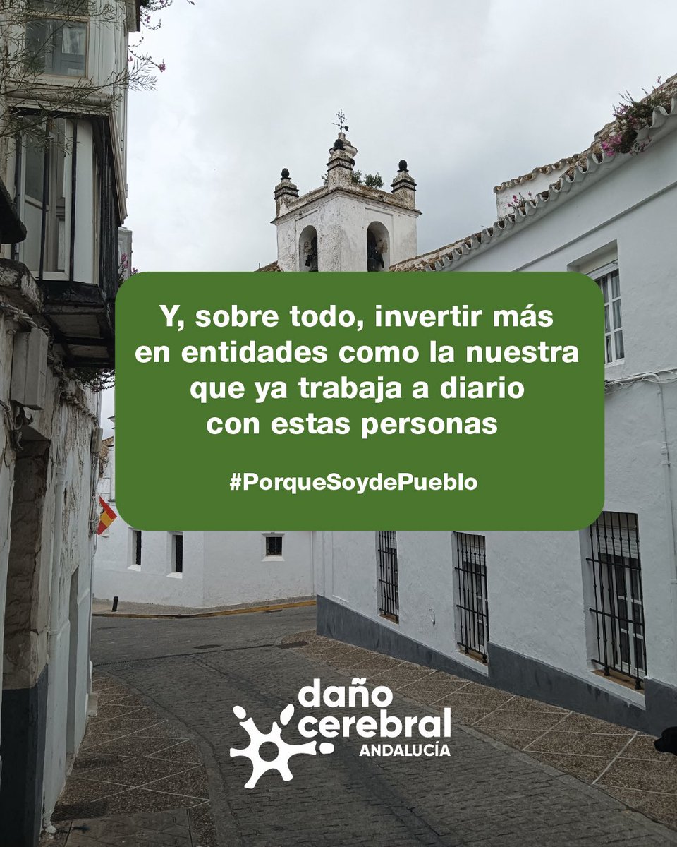 ¿Y qué soluciones ofrecemos para las personas con #dañocerebral 🧠 que viven en zonas rurales? 

Pero, sobre todo, 👉🏻 invertir más en entidades como @danocerebral_andalucia que ya trabaja a diario con estas personas 🫶🏻

#PorqueSoydePueblo

#dañocerebralandalucia #andalucia