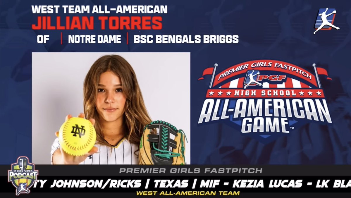 JETTorres2025's tweet image. I am so honored to represent the West in the PGF All American game on July 26. Thank you @PGFnetwork for this opportunity. 鈽橈笍鈽橈笍鈽橈笍
@2Ganeff @NDsoftball @BSCBengals @LineDsoftball