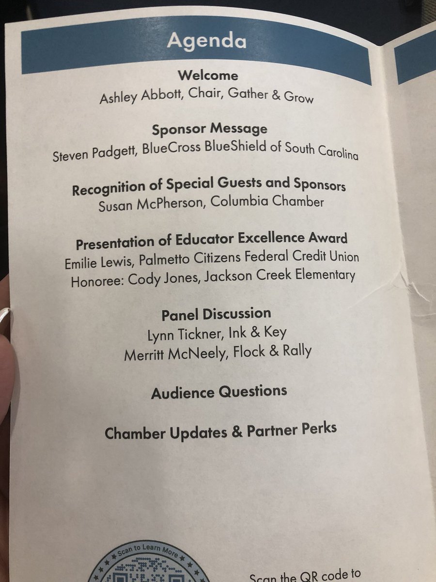 JCEScholars's tweet photo. Wonderful morning celebrating our very own @mrjonesjcemusic at the Chamber of Commerce Gather and Grow meeting, sponsored by Palmetto Citizens. Well deserved honor- Educator Excellence Award! @SMossoTaylor @PSmith1328 @iteachu2kdavis @RichlandTwo https://t.co/rkpniatCr4