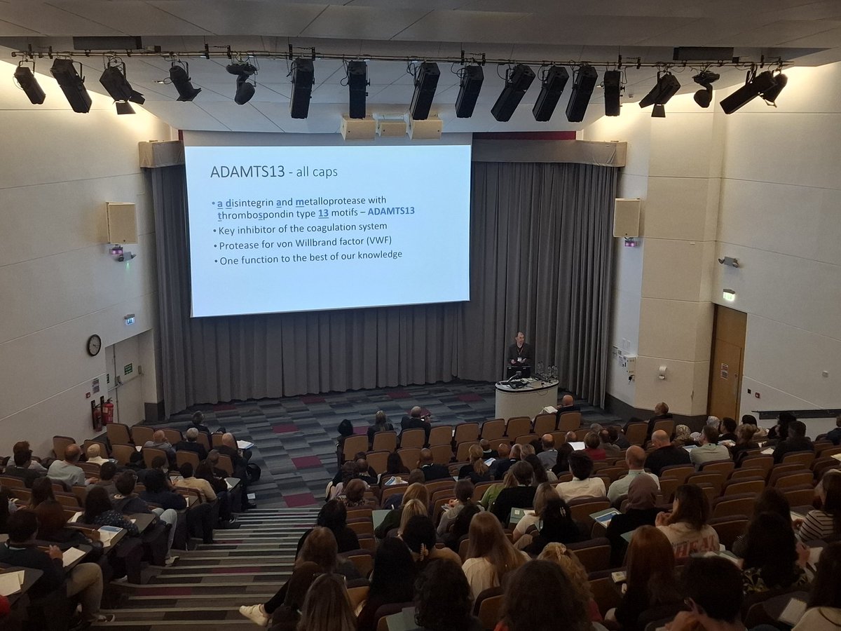 Next up this afternoon is a talk from Thomas Pitchford of Sheffield's Royal  Hallamshire Hospital with "ADAMTS13 Testing Issues" #CLH2025