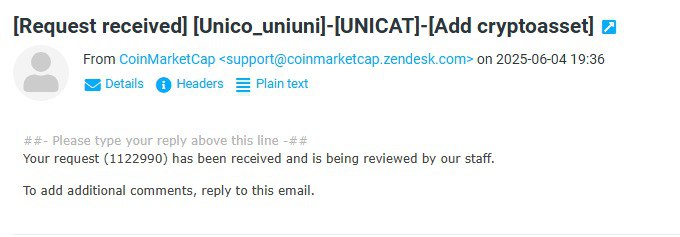 BREAKING NEWS: 
$UNICAT has officially submitted for CoinMarketCap listing! 🐾🚀

We're not just trending — we’re taking over the big leagues.
✅CMC application 
✅Momentum 
✅Community power 
This is the next major step on our road to becoming a top-tier memecoin.
Let’s push