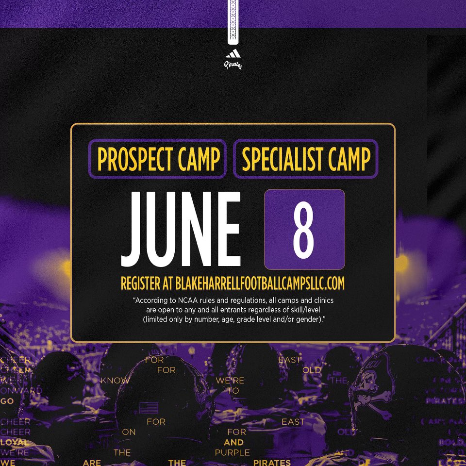 A few more days to sign up, come compete! Excited to see everyone on Sunday. Go Pirates!🦴🏴‍☠️🏈

blakeharrellfootballcampsllc.com