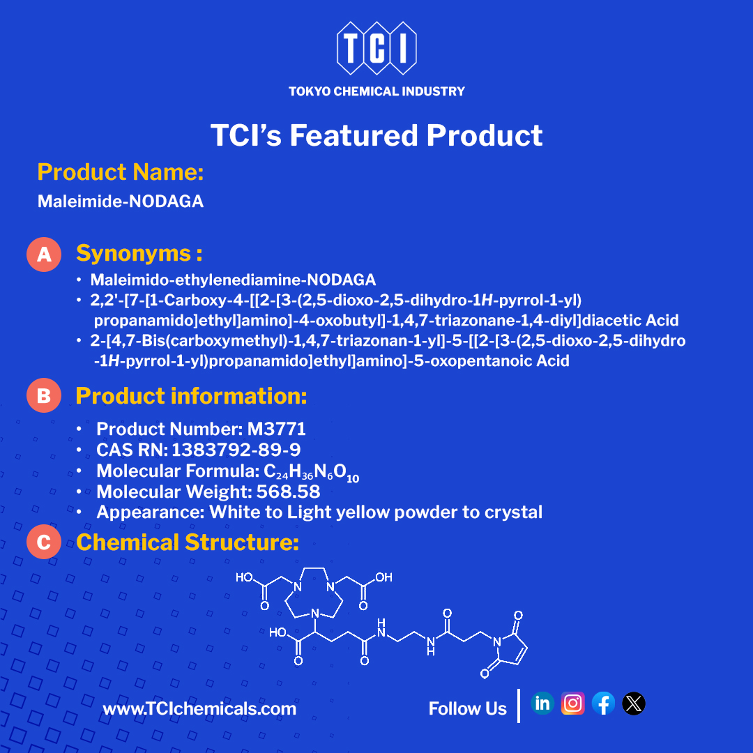 Tokyo Chemical Industry (@tcichemicals) on Twitter photo ๐๐๐'๐ฌ ๐
๐๐๐ญ๐ฎ๐ซ๐๐ ๐๐ซ๐จ๐๐ฎ๐๐ญ ๐๐๐ซ๐ข๐๐ฌ:
Our high-quality products ensure precision, superior performance, and reliable results. Transform your research and elevate your experiments by exploring our featured products.
L๐๐๐ซ๐ง ๐ฆ๐จ๐ซ๐: tcichemicals.com/US/en/p/M3771 ๐๐๐'๐ฌ ๐
๐๐๐ญ๐ฎ๐ซ๐๐ ๐๐ซ๐จ๐๐ฎ๐๐ญ ๐๐๐ซ๐ข๐๐ฌ:
Our high-quality products ensure precision, superior performance, and reliable results. Transform your research and elevate your experiments by exploring our featured products.
L๐๐๐ซ๐ง ๐ฆ๐จ๐ซ๐: tcichemicals.com/US/en/p/M3771