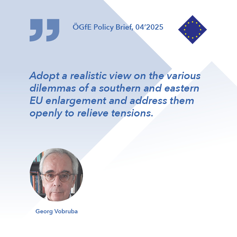 EU enlargement: high hopes meet hard realities. Georg Vobruba’s #PolicyBrief explores the dilemmas of expanding toward the Western Balkans &amp; Black Sea region, such as geopolitical tensions, democratic deficits &amp; sovereignism, and offers policy recommendations . 
Read more 👉