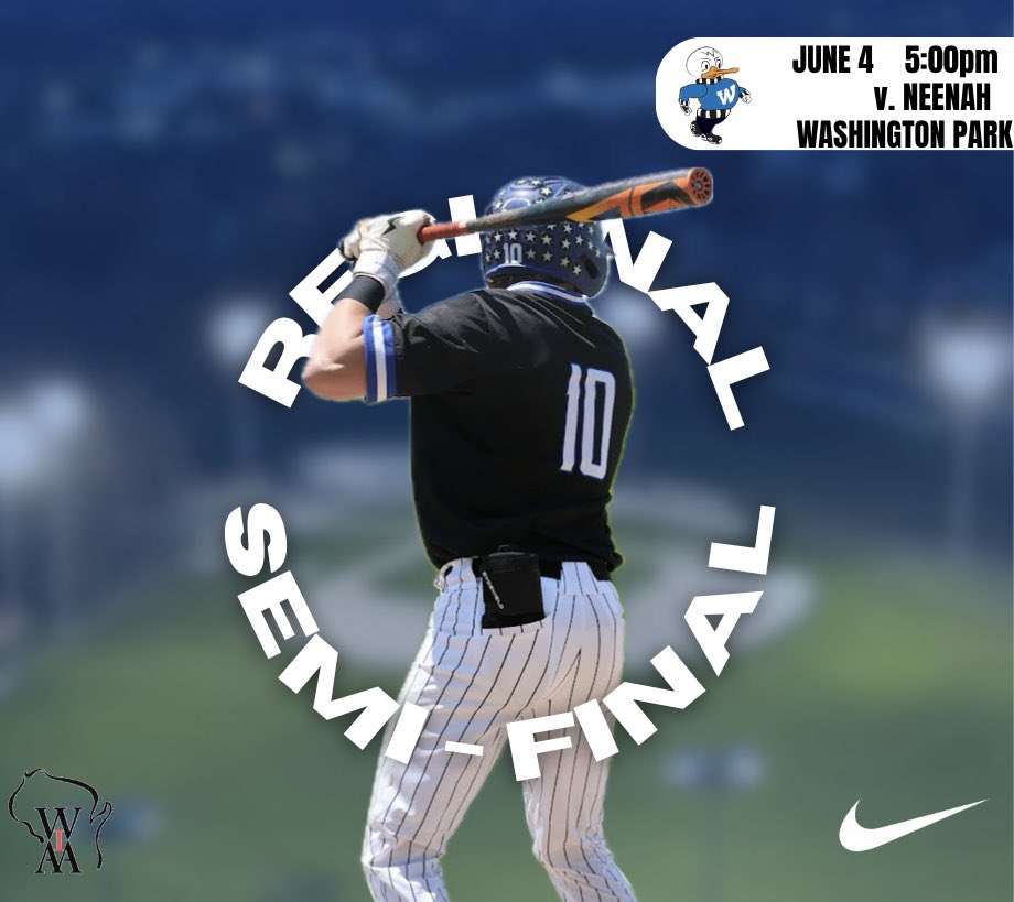 GAMEDAY
📍 Washington Park 
⏰ 5:00pm
🆚 Neenah 
🌟 Regional Semi-Final
🔵⚪️ Go Goslings!