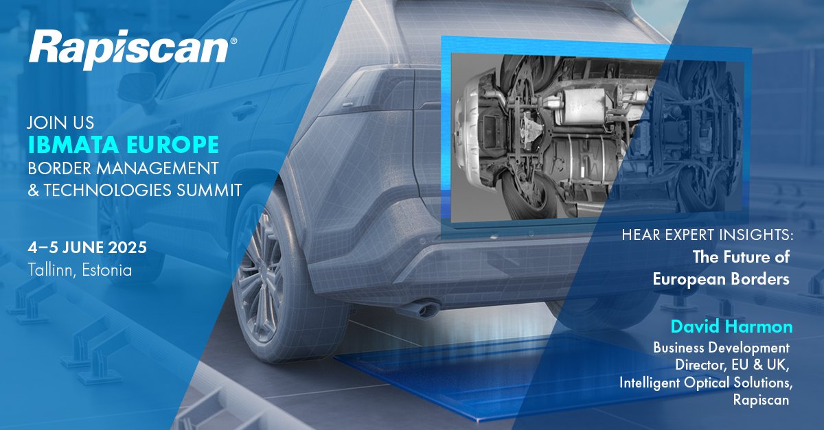 RapiscanCargo's tweet image. We’re in Tallinn, Estonia, for the #IBMATA Border Management &amp;amp; Technologies Summit! Stop by our exhibit and hear insights from our own David Harmon who will discuss how our advanced screening technologies are supporting European border agencies. @border_mgmt #Bordersecurity