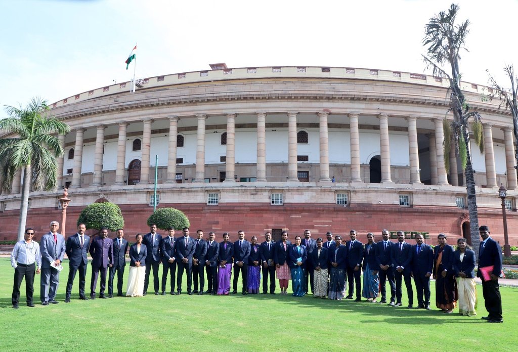 A group of direct-recruited DSP level trainees from the Tamil Nadu Police Academy, Chennai, visited the iconic Parliament House🇮🇳 and Samvidhan Sadan today. Shri P. K. Mallick, Director, <a href="/LokSabhaSectt/">LOK SABHA</a>, briefed the participants.

The study Visit was organised by <a href="/LokSabha_PRIDE/">PRIDE | LOK SABHA SECRETARIAT</a>.