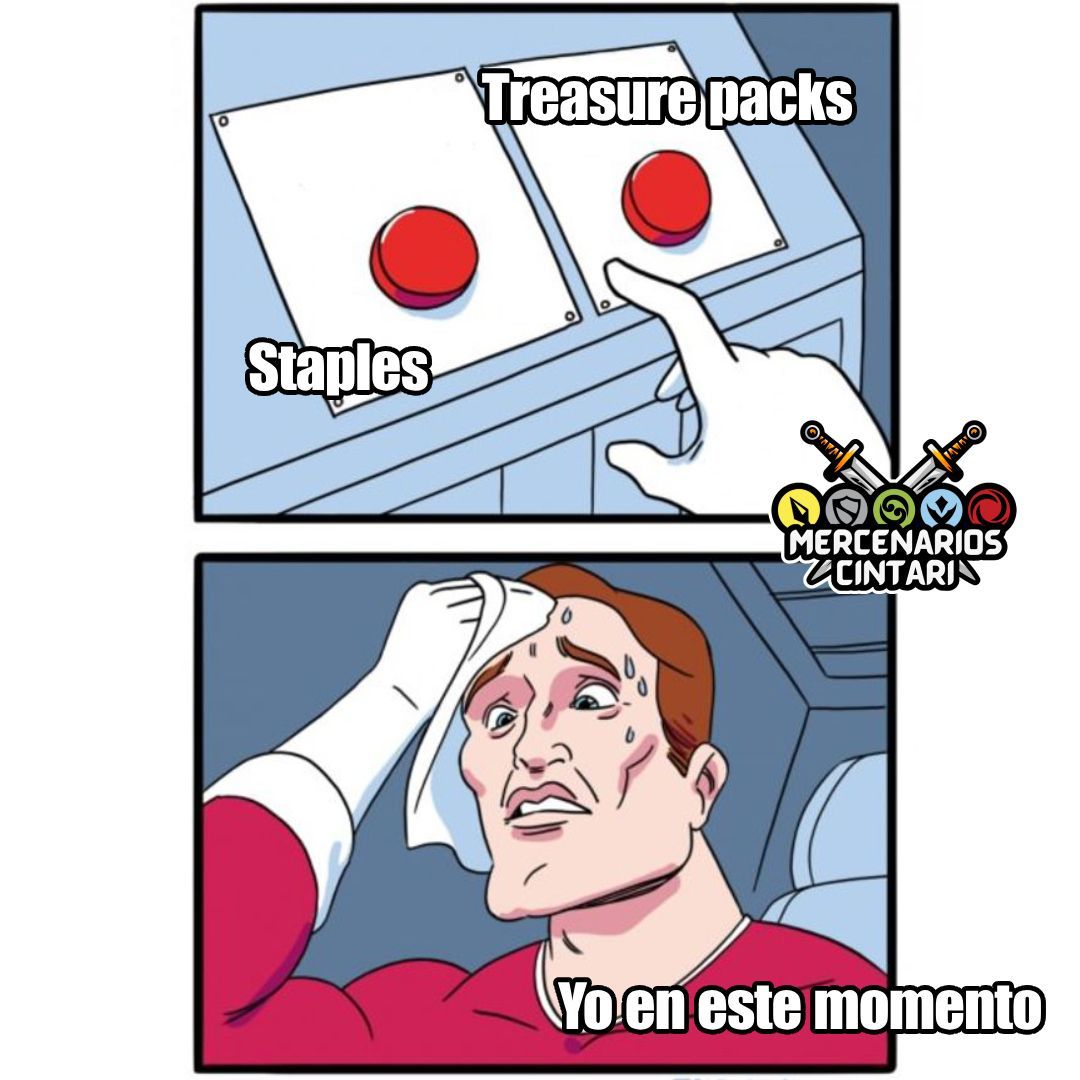 En el mundo ya llegó high seas, acá estamos esperando… pero compro staples? o cajas con  treasure packs???

Esa caja de high seas puede incluso tener un codex 🤣🤣

#fabtcg #fabespañol #fleshandbloodtcg #fabmemes #fleshandbloodcardgame #fleshandbloodcollector #fablatinoamerica