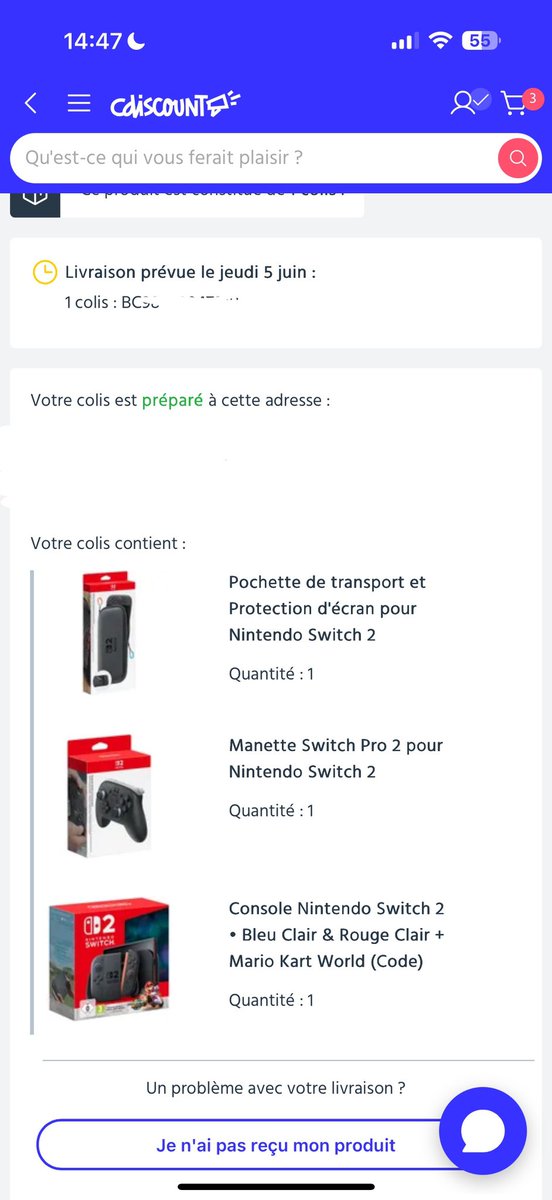 hugo3568's tweet photo. @Cdiscount à ce jour je n’ai pas la possibilité de suivre la livraison à 1 jour de la livraison (sachant que j’ai pris l’option prioritaire pour être sûr de la recevoir demain). Puis-je être sur d’être livré demain ? https://t.co/Gzj6yTfGWg