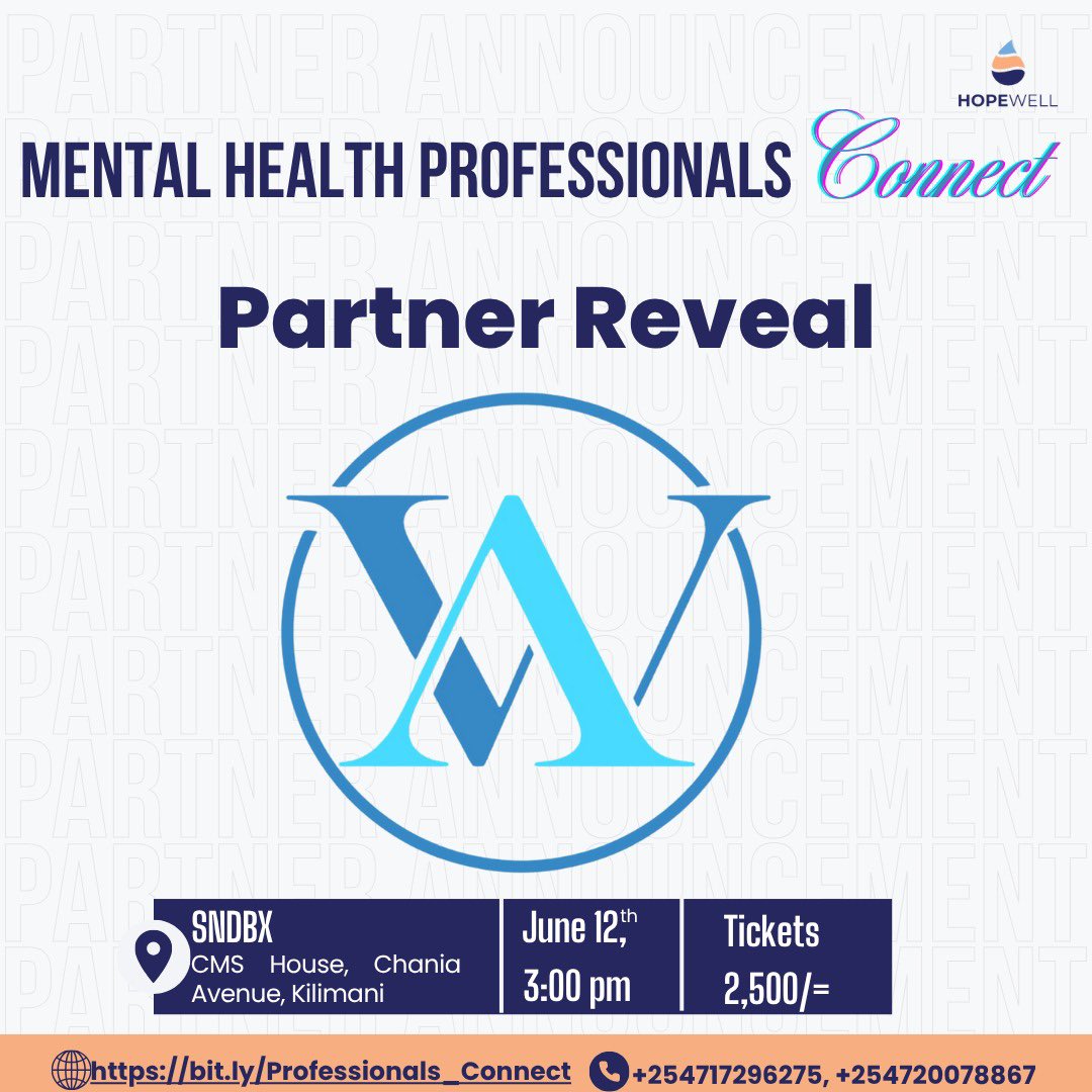 We are thrilled to announce the esteemed partners joining us for the upcoming Mental Health Professionals Connect event, organized by Hopewell Firm, on June 12, 2025. W.O Advocates is a premier law firm in Kenya, offering comprehensive legal services .
