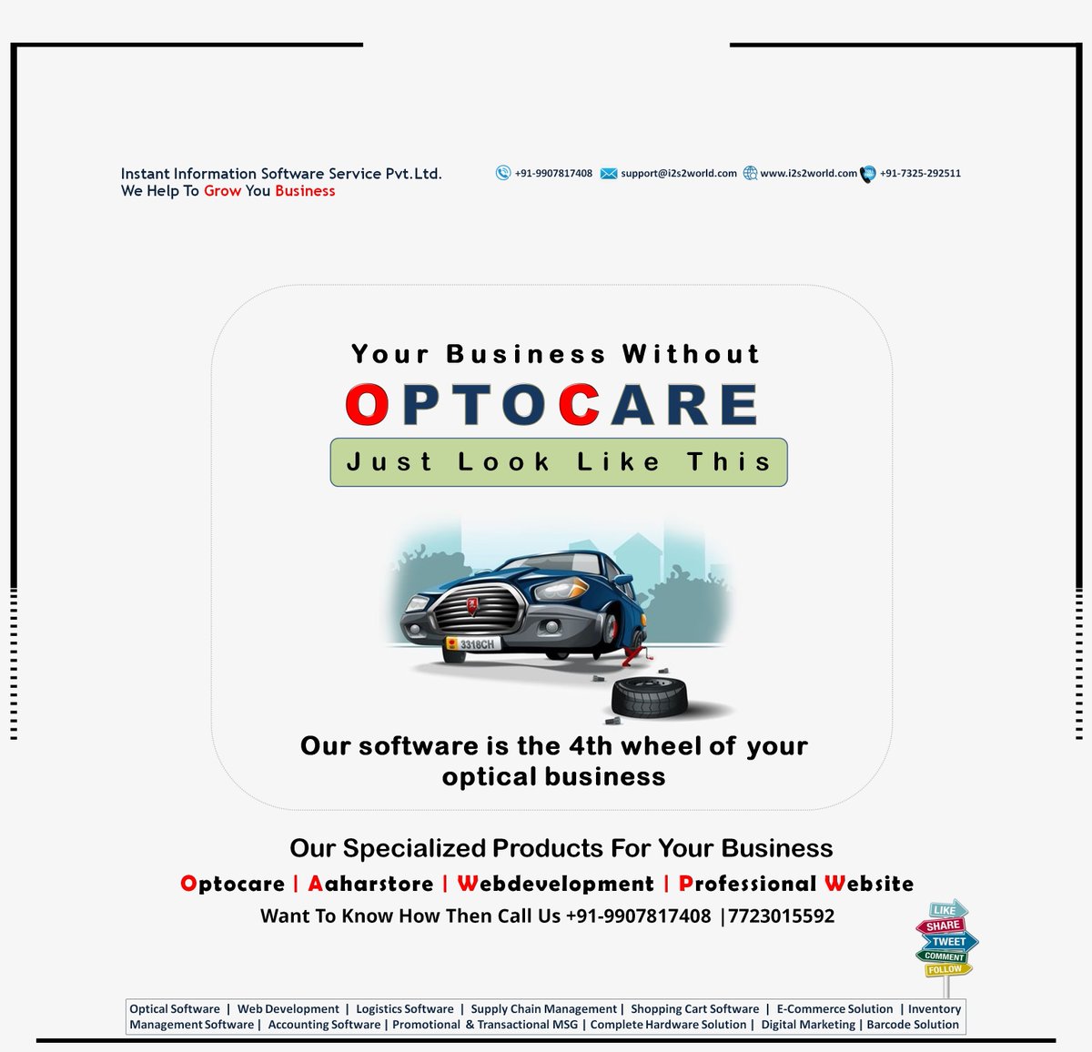 instant_pvt's tweet photo. #Optocare is the 4th wheel of your #optical_business
#Optical_software
#Opticalsoftware
#i2s2
#AaharStore
#Optical_retail_software
#Optical_store_software
#Easy_optical_software
#Optical
#Optician
#Best_optical_software
#Optical_billing_software
#Optom
https://t.co/WqxTgnwn7c https://t.co/QuVaHdLgzH