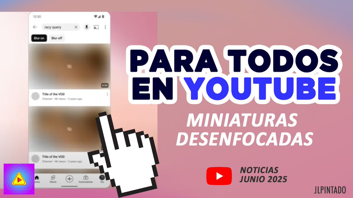 AlertaCreadores's tweet photo. Youtube lanza una actualización donde desenfocara las miniaturas para cierto tipo de búsquedas, todo en el siguiente vídeo.➡➡ https://t.co/c5pN8YEo28
#alertacreadores #tipsyoutube #noticiasyoutube https://t.co/mOg7WfHmKG