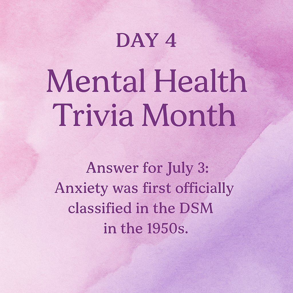 TamiWest's tweet photo. Anxiety was first in the DSM in the 1950s — called “anxiety reaction.”
Today’s Trivia:
Which Friends character shows anxiety through perfectionism + obsessive cleaning?
A. Rachel
B. Phoebe
C. Monica
D. Chandler
Guess below + grab a free fact sheet https://t.co/XmBXVOsWnY https://t.co/LC015pvnKx