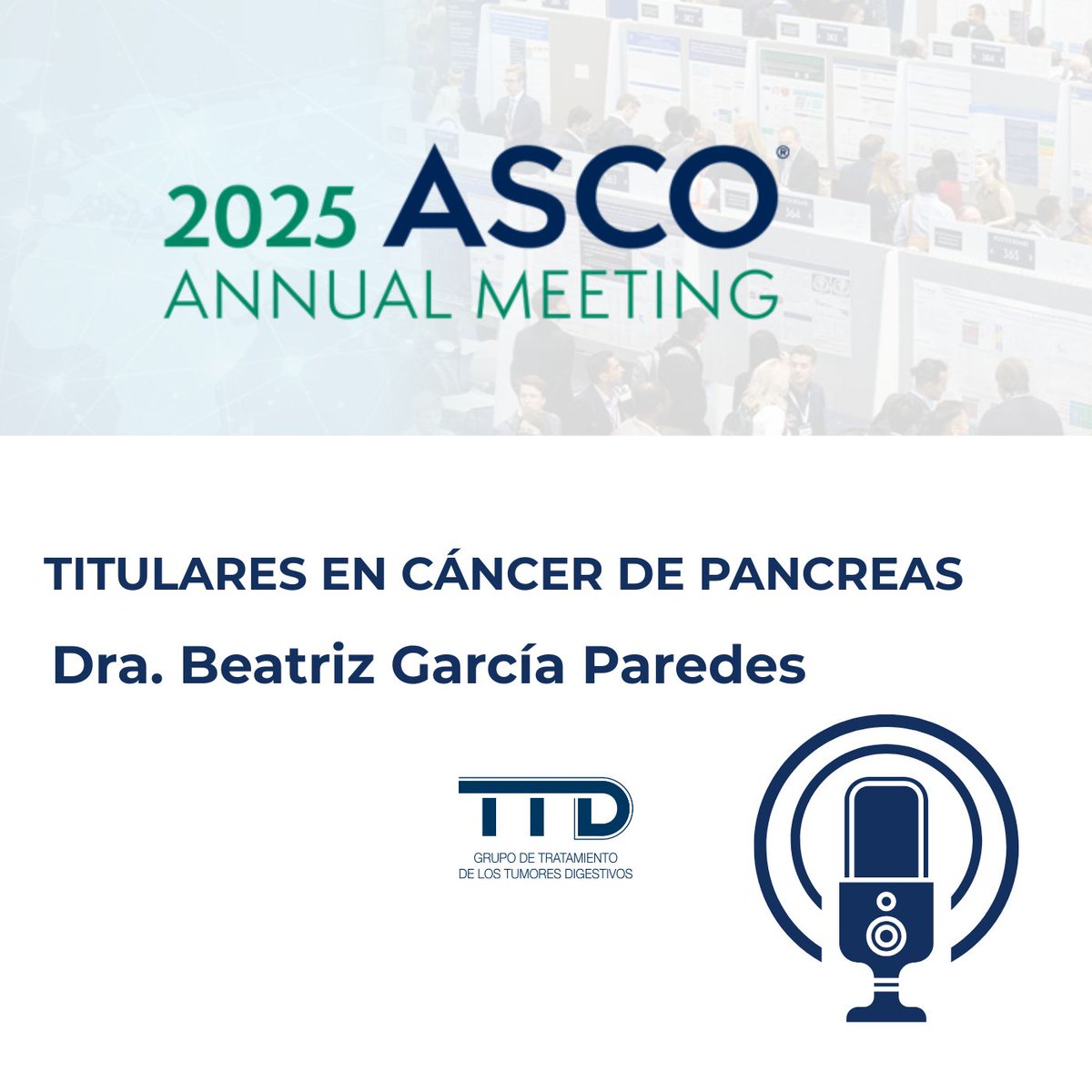 🎙️TTD JOURNAL CLUB-Investigación de vanguardia en tumores digestivos

👉TTD-ASCO 2025. Titulares en cáncer de páncreas

📢La Dra. Beatriz García Paredes (H.C. San Carlos) destaca las últimas novedades en cáncer pancreático

#ASCO25
¡No te lo pierdas!
✅go.ivoox.com/rf/149149713