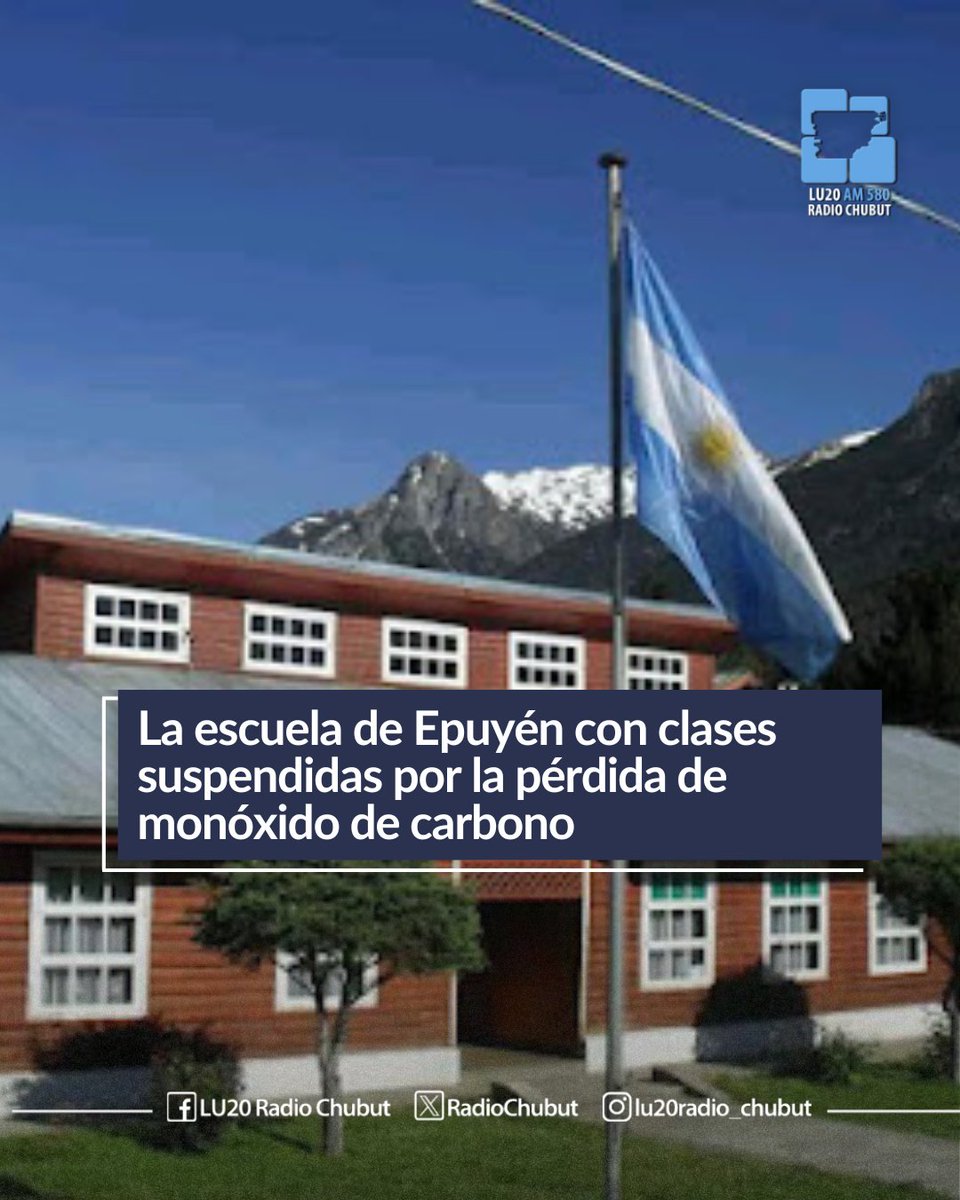 🔹La escuela de Epuyén con clases suspendidas por la pérdida de monóxido de carbono

📌Lo confirmó, en diálogo con Radio Chubut, el ministro de Educación José Luis Punta, quien se constituyó en la cordillera para brindar el apoyo a la comunidad educativa de la escuela 9 que debió
