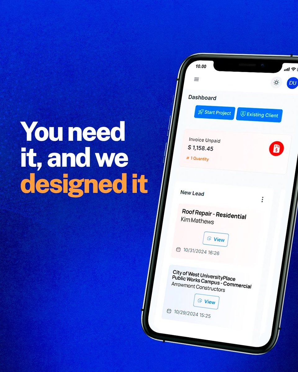 unixsoft180's tweet image. Most software can be confusing. Unixsoft 180 simplifies. Built for real people, real teams, and real results. Try the CRM made with you in mind.

#UserFriendlyCRM #RoofingSoftware #TeamTools #SimpleTech #Unixsoft180