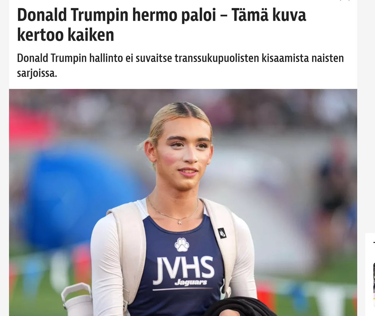 Tässä annetaan kuvaa, että presidentti Trump olisi suvaitsematon, vaikka itse asiassa hän tässä aivan oikein puolustaa voimakkaasti naisten oikeuksia.