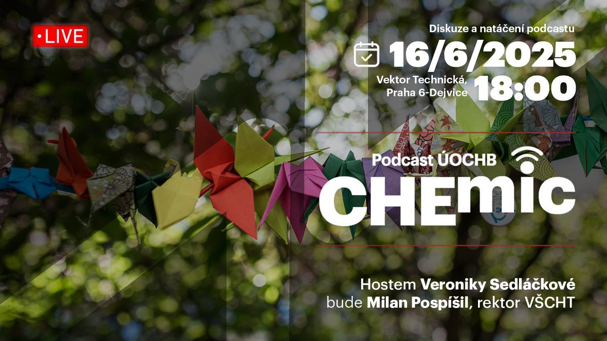 🎙️ Zveme vás na další natáčení #podcast_CHEmic – tentokrát na místě, kde se už 100 let píše příběh české vědy.

V roce 1925 byl v pražských Dejvicích položen základní kámen vysokoškolského kampusu. Jak se v průběhu času mění význam vědy a vzdělání pro společnost? Taky na to se