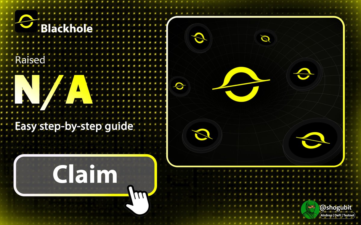 shogubit's tweet photo. Easy steps to be Eligible in Blackhole AIRDROP

- Cost: FREE
- Time: 10 min 
- Potential: $12,540+

Follow guide and get Eligible with me🧵👇 https://t.co/1TXXdHm9I2