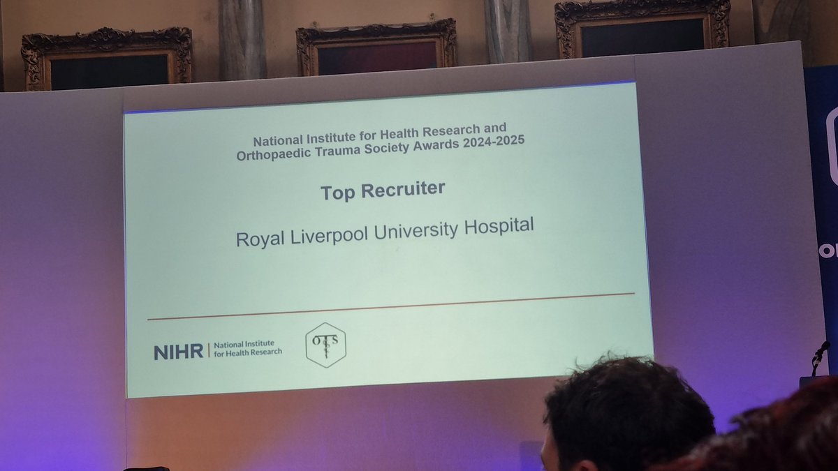 Abdul-Rahman Gomaa (@abdulgomaa) on Twitter photo Many congratulations to <a href="/nhsUHLG_RI/">NHS University Hospitals of Liverpool Group R&I</a> on being awarded the <a href="/NIHRresearch/">National Institute for Health and Care Research</a> <a href="/OTrauma/">Orthopaedic Trauma</a> Top recruiter 🥳 Well done team!! Many congratulations to <a href="/nhsUHLG_RI/">NHS University Hospitals of Liverpool Group R&I</a> on being awarded the <a href="/NIHRresearch/">National Institute for Health and Care Research</a> <a href="/OTrauma/">Orthopaedic Trauma</a> Top recruiter 🥳 Well done team!!