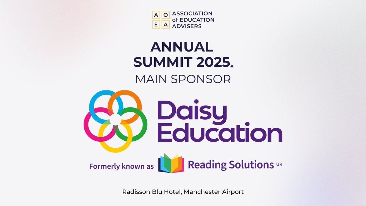 We’re thrilled to welcome Daisy Education (formerly @ReadSolutionsUK ) as Main Sponsor of #AoEASummit2025!
Thank you for your continued support in raising the quality of education advice. We look forward to another great year of collaboration! 🌟
#Education #EdLeadership