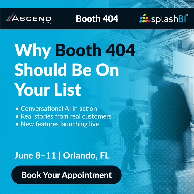 SplashBI's tweet photo. You’ve got a lot to see at Ascend 2025. 
Make sure SplashBI is on your list.

Link- https://t.co/AUORK8liPX

#Ascend2025 #ConversationalAI #SplashBI #OracleReporting #FinanceAndHRAnalytics #AIinERP #Reporting #Analytics https://t.co/GVWRcfc0EU