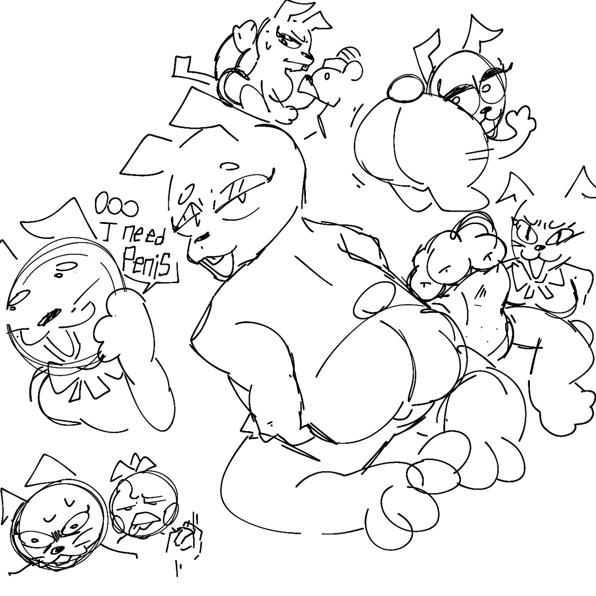 Vanny doodles as practice