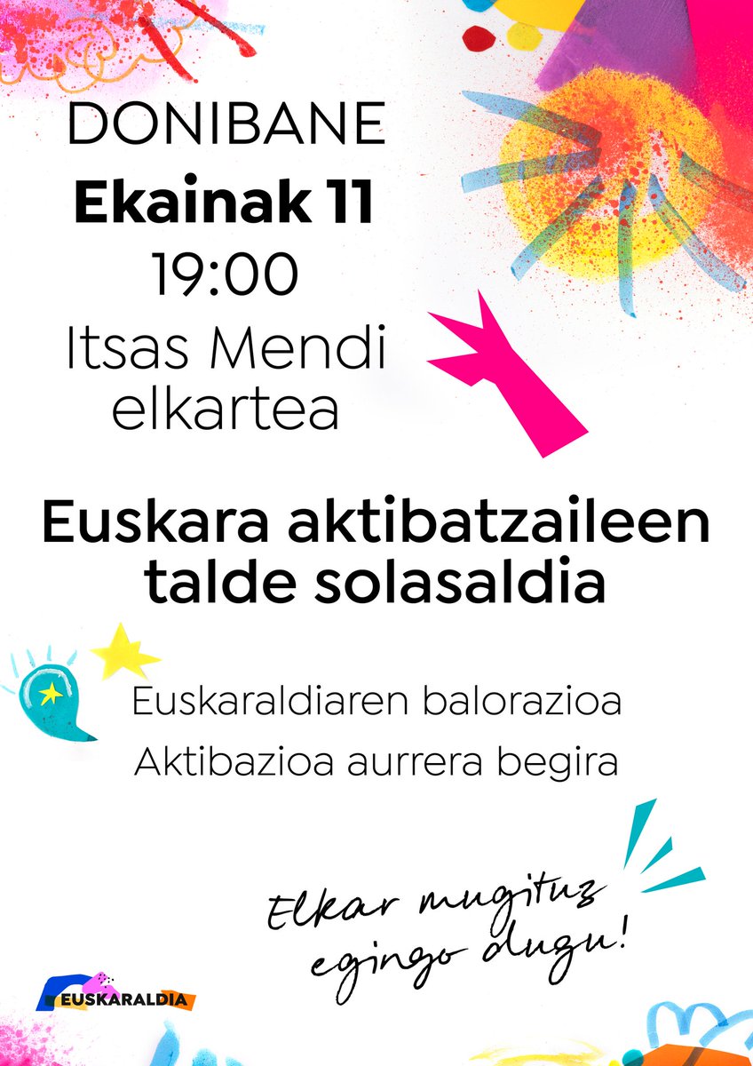 Datorren asteazkenean Donibaneko euskaltzaleok hitzordua dugu!
Herritarron aktibazioan pausoak emateko, saretzen aurrera egiteko. Animatu, zabaldu!

<a href="/Bokale_Pasaia/">Bokale</a> 
<a href="/euskaraldia/">EUSKARALDIA</a> 
<a href="/TaupaMugimendua/">Taupa euskaltzaleen mugimendua</a>