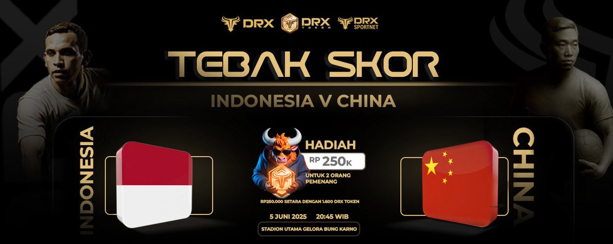 🚨 GIVEAWAY ALERT! 🚨 

Halo kita lagi mengadakan kuis tebak skor berhadiah Rp250.000 untuk 2 orang pemenang!

Caranya gampang:
1. Follow akun <a href="/DrxToken/">DRX Token</a> 
2. Like &amp; Repost postingan ini
3. Komen dibawah “ $DRX BERSAMA GARUDA! (Tebak skor)”
4. Lalu tag 3 orang temen kamu

Kuis akan