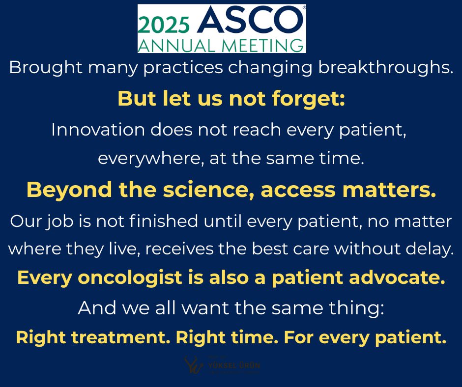 Yรผksel รrรผn (@dryukselurun) on Twitter photo Every oncologist is a patient advocate.
Right treatment.
Right time.
For every patient.
#ASCO25 #Oncology #CancerCare #AccessMatters
@oncoalert <a href="/ASCO/">ASCO</a> <a href="/DrChoueiri/">Toni Choueiri, MD</a> <a href="/yekeduz_emre/">Emre Yekedรผz</a> <a href="/CParkMD/">๐๐ก๐๐ง๐๐ฅ๐๐ซ ๐๐๐ซ๐ค ๐๐ ๐
๐๐๐</a> <a href="/PGrivasMDPhD/">Petros Grivas</a> <a href="/TwoOncDocs/">TwoOncDocs</a> <a href="/OncBrothers/">Oncology Brothers</a> <a href="/Larvol/">LARVOL</a> <a href="/VivekSubbiah/">Vivek Subbiah, MD</a> <a href="/ASCOPres/">Eric J. Small, MD, FASCO</a> <a href="/AmericanCancer/">American Cancer Society</a> <a href="/WHO/">World Health Organization (WHO)</a> Every oncologist is a patient advocate.
Right treatment.
Right time.
For every patient.
#ASCO25 #Oncology #CancerCare #AccessMatters
@oncoalert <a href="/ASCO/">ASCO</a> <a href="/DrChoueiri/">Toni Choueiri, MD</a> <a href="/yekeduz_emre/">Emre Yekedรผz</a> <a href="/CParkMD/">๐๐ก๐๐ง๐๐ฅ๐๐ซ ๐๐๐ซ๐ค ๐๐ ๐
๐๐๐</a> <a href="/PGrivasMDPhD/">Petros Grivas</a> <a href="/TwoOncDocs/">TwoOncDocs</a> <a href="/OncBrothers/">Oncology Brothers</a> <a href="/Larvol/">LARVOL</a> <a href="/VivekSubbiah/">Vivek Subbiah, MD</a> <a href="/ASCOPres/">Eric J. Small, MD, FASCO</a> <a href="/AmericanCancer/">American Cancer Society</a> <a href="/WHO/">World Health Organization (WHO)</a>