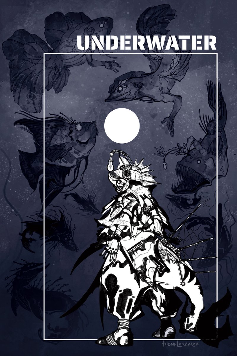 U N D E R W A T E R

Comic release! 
This story is not only about survival and resistance, but also about worlds in dreams, local culture and life of psykers of Tzeentch’s cult within the Imperium, among it's civilians… and among warp creatures, because they’re always around.