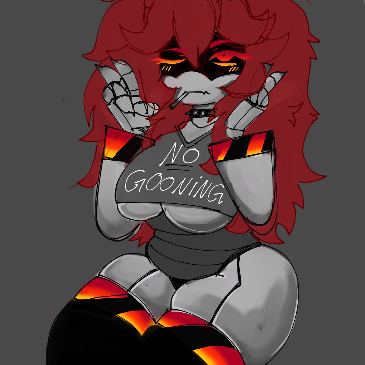 Wild_Queenie's tweet photo. No Gooning T-shirt Dwag I keep forgetting her glasses man ๐ญ Jinx is not enjoying this totally.
#MDJinx #SDJinx #Md #MurderDronesoc #oc #Mdoc #art #murderDronesArt #mdtwt #nogooning https://t.co/WJW8BmblfP
