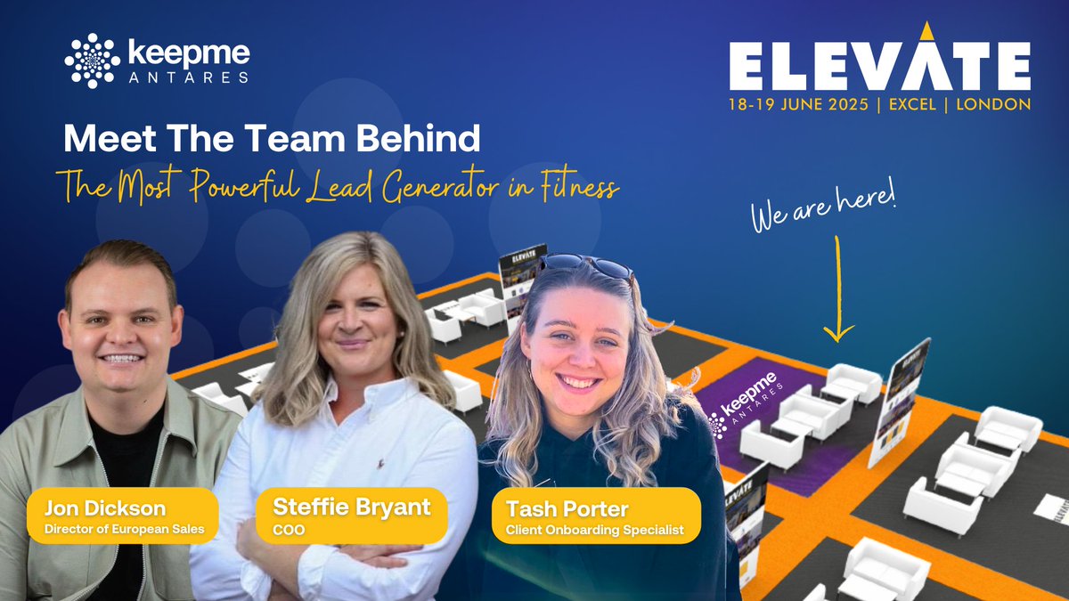 ⏰ Just 2 Weeks Until Elevate

Meet Jon: eu1.hubs.ly/H0kHQXt0

See Steffie on stage: Wednesday 10:55 and Thursday 11:30.

Meet Tash: eu1.hubs.ly/H0kHR_J0

#antares #gymleadgeneration #memberacquisition #fitnessindustry #AIinnovation #gymsales #Elevate2025 #AIinFitness