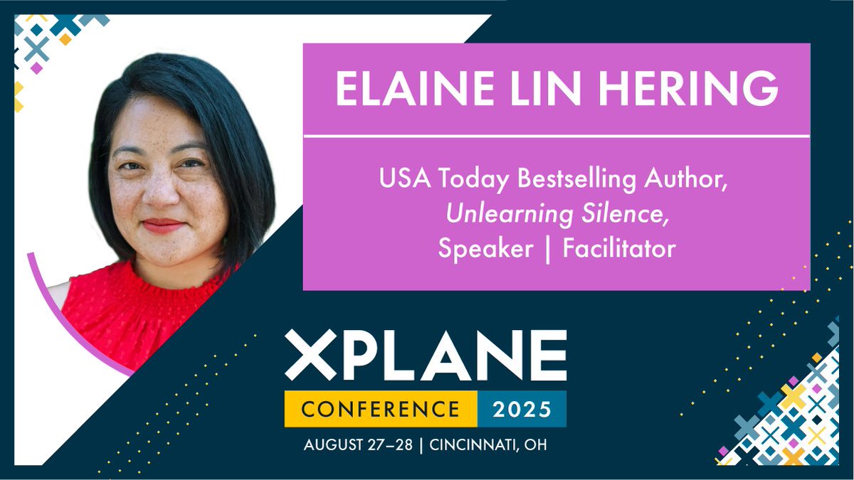 Is your team speaking up when it matters? 🤔 Bestselling author Elaine Lin Hering will give a keynote session on how even well-meaning leaders can unintentionally create silence at our #XPLANE2025 Conference this Aug. 27-28 in Cincinnati. Register today! hubs.li/Q03qqwfb0