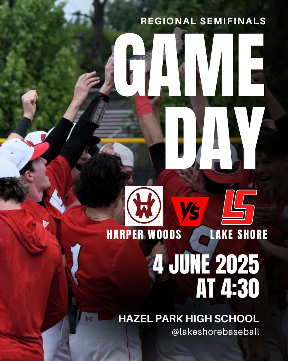 Regional Semifinal ⚾️

We take on Harper Woods today in the Regional Semifinal with a trip to the Regional Championship on the line.

Come out and cheer us on! We’d love to see you there supporting us!

#GoShorians