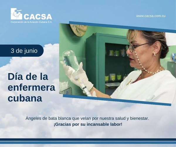 Queremos agradecer a todas las enfermeras de nuestro país y en especial a las que trabajan en el Centro Médico de la Aviación Civil, por su dedicación y esfuerzo, verdaderos ángeles de alas blancas que velan por nosotros. 
#DiaDeLaEnfermera #Cuba #AviaciónCubana✈️🇨🇺