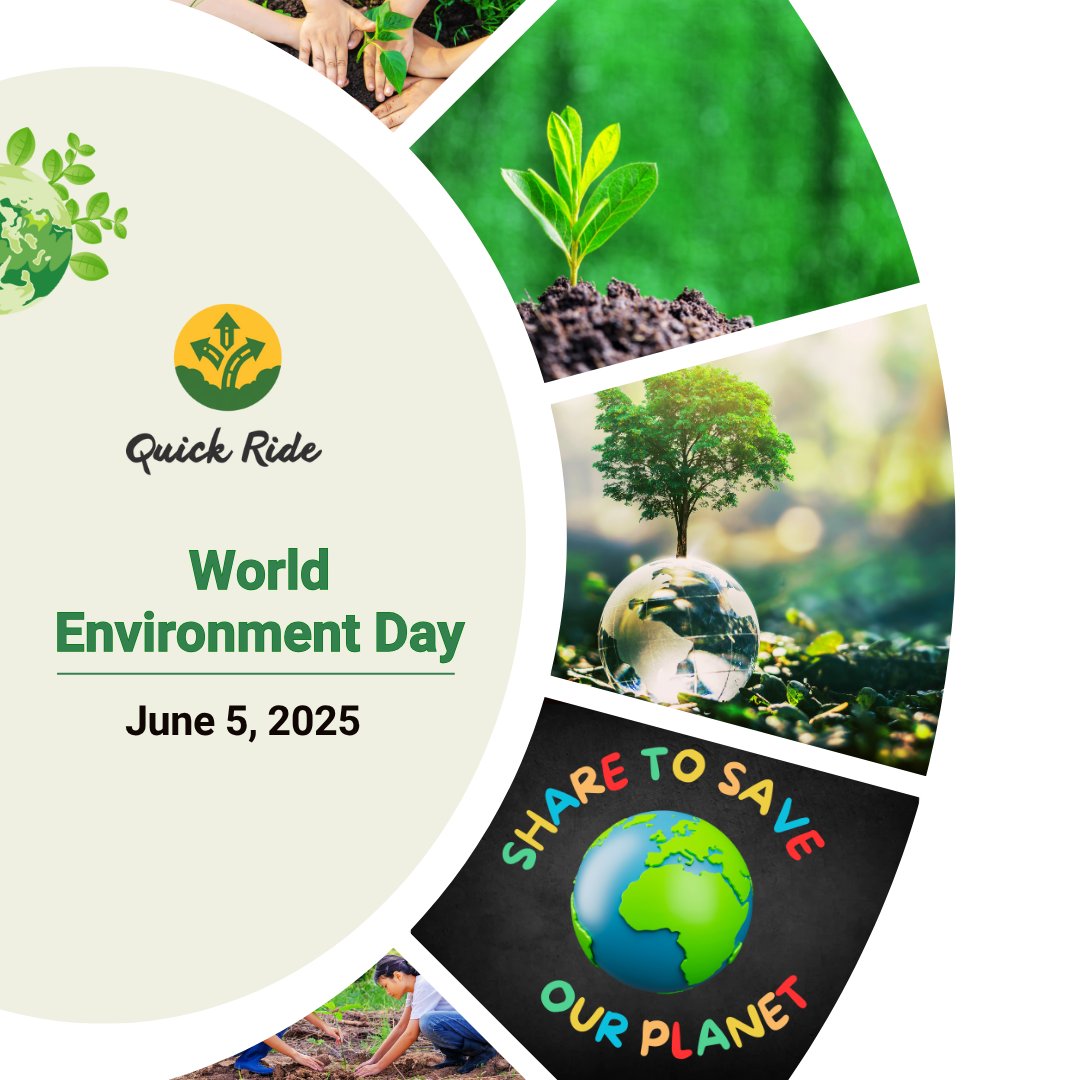 QuickRidein's tweet image. World Environment Day Special🌍

Make a lasting impact by choosing #QuickRide EV taxis and carpool. Let’s drive toward a cleaner, greener tomorrow♻️🚘👫🌿💡