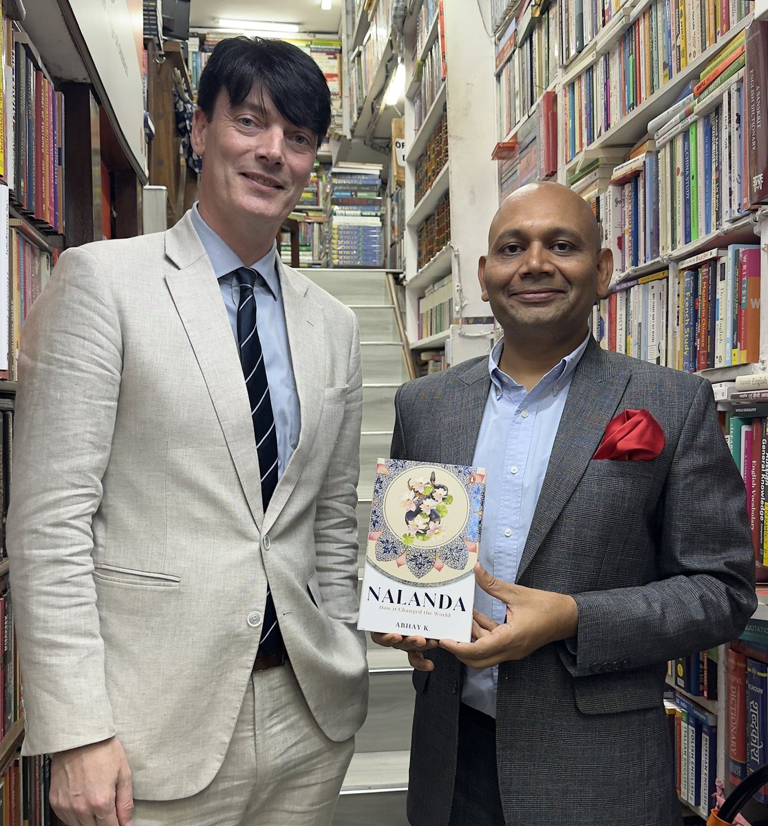 Abhay K. (@theabhayk) on Twitter photo Pleased to sign a copy of #Nalanda: How it Changed the World for Raymond Mullen, the Deputy Chief of Mission at <a href="/IrlEmbIndia/">Irish Embassy India</a>, at <a href="/Bahrisons_books/">Bahrisons Bookseller</a>. Pleased to sign a copy of #Nalanda: How it Changed the World for Raymond Mullen, the Deputy Chief of Mission at <a href="/IrlEmbIndia/">Irish Embassy India</a>, at <a href="/Bahrisons_books/">Bahrisons Bookseller</a>.