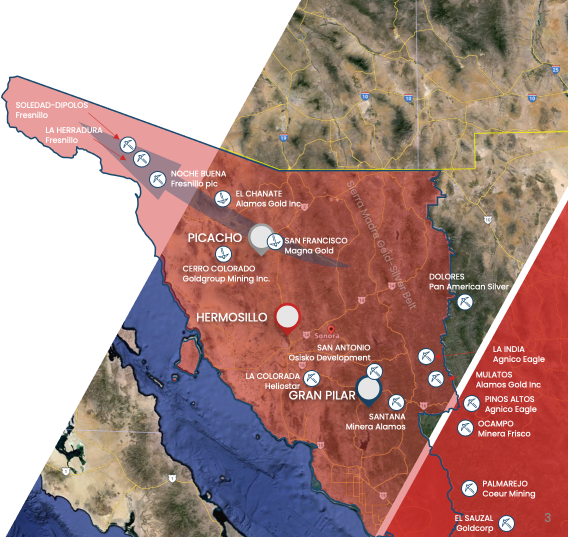 TOCVANVentures's tweet photo. Our Gran Pilar project sits at the heart of Sonora’s gold corridor. Surrounded by major producers and backed by strong geology, Gran Pilar is built for high-impact gold discoveries. 
Explore the potential: https://t.co/6k0prtz1s5
#Gold #Mining #Sonora #Tocvan #GranPilar #GoldExploration #JuniorMining #PreciousMetals #Investment
