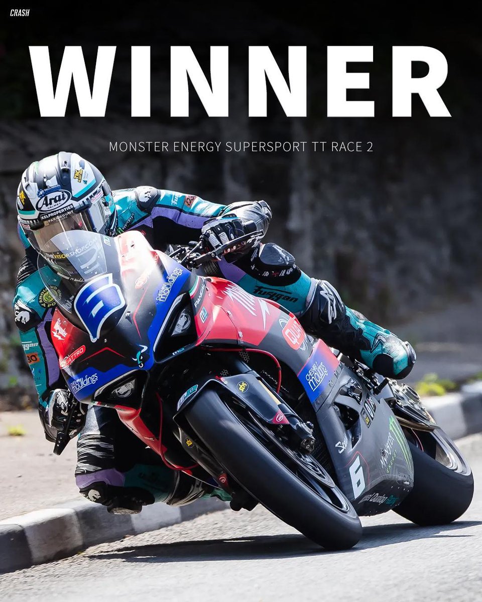 Michael Dunlop makes it 32 TT wins with victory on the Ducati in Supersport race two 👏🏆

#TT2025