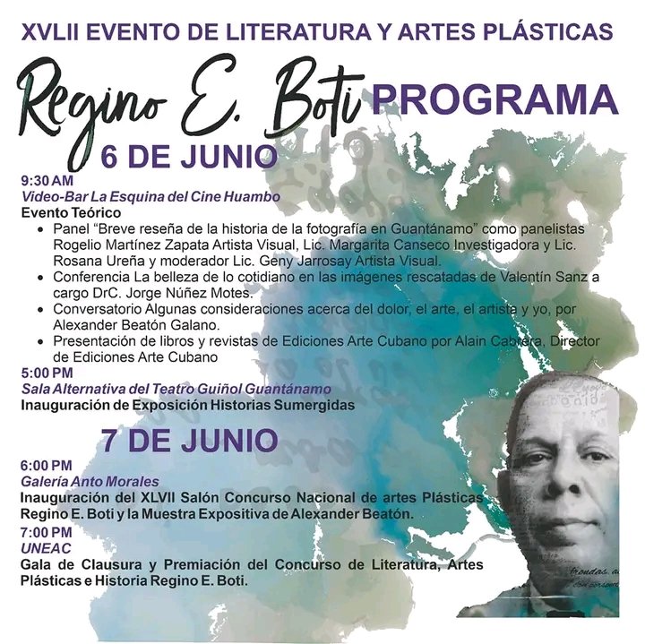 SoyDairon's tweet image. 💫COMIENZA EN GUANTÁNAMO EL 4️⃣7️⃣ ✨️EVENTO DE LITERATURA📖 Y ARTES PLÁSTICAS🎨 REGINO E. BOTI🖼 y queremos compartir contigo nuestro #Programa
#boti47 #boti2025 #CulturaGuantanamo #CPAP #Guantanamo #ArtesPlasticas #fotografía #fotografíaprofesional. #fotografíaprofesional