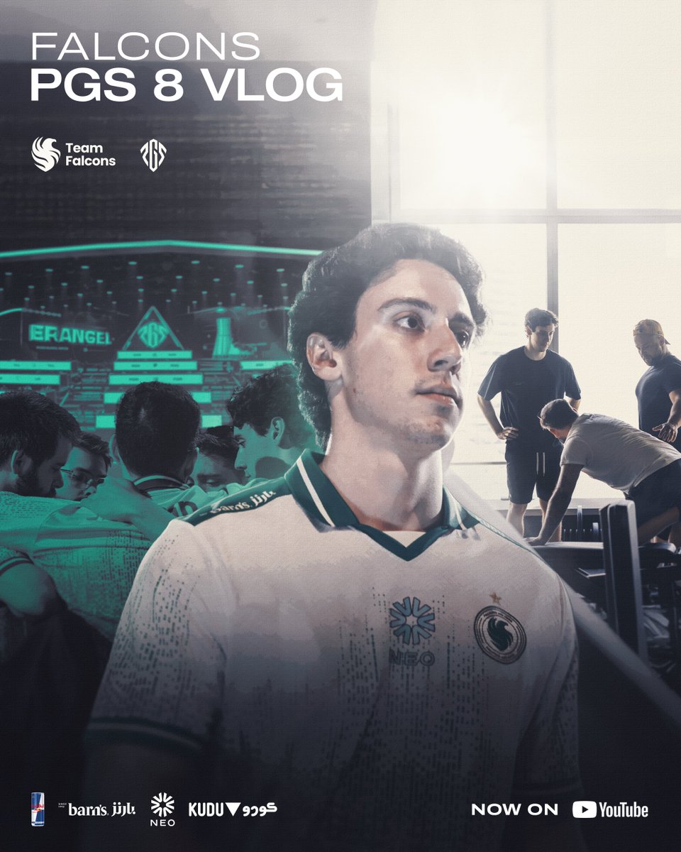 This is Esports life ⚡️
— PUBG #PGS8 Vlog is LIVE on YouTube! 🦅

💚 فلوق كواليس بطولة ببجي نزل

🔗 | youtu.be/vuFLWklx0oc 

#PUBGEsports - #FalconsAreHere