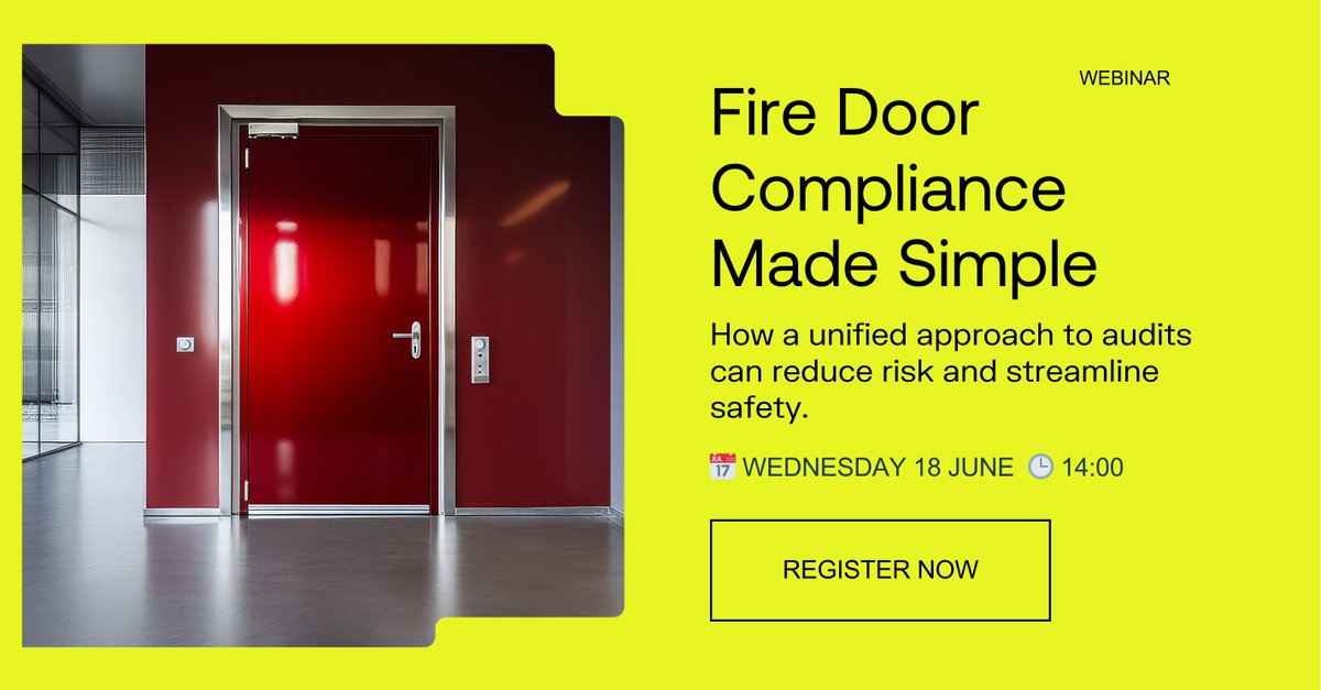 Fire door inspections and digital records are now mandatory under the Fire Safety Regs 2022 and The Building Safety Act.

Outdated processes = missed audits, liability and risk.

👉 Join our webinar to learn how to simplify compliance: bit.ly/3SxuiuP