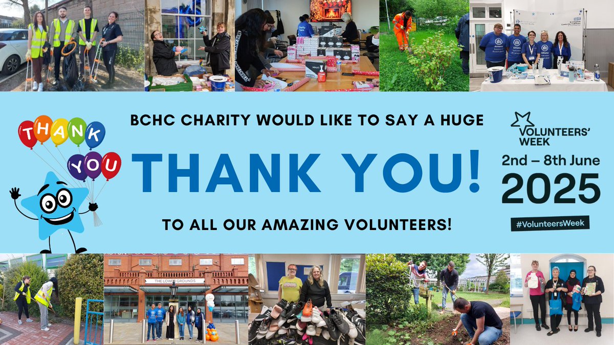 #BCHCCharity would like to say a huge thank you to all the people who have volunteered with us over the years; you are absolute stars! #VolunteersWeek