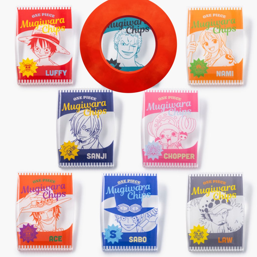 【交換】
ONE PIECE ワンピース MUGIWARA CHIPS アクリルクリップ 麦わらストア

譲　サボ　1枚目
求　ゾロ　2枚目 ⭕️