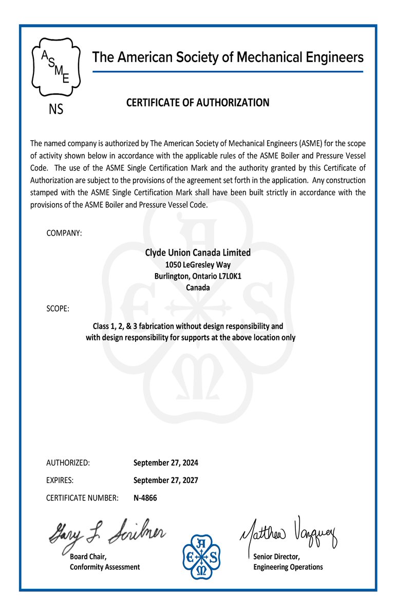 CelerosFlow's tweet image. Another first for Celeros FT! Our ClydeUnion Canada facility in Burlington, Ontario, has become the first pumps manufacturer in Canada to achieve ASME-N stamp accreditation. 

celerosft.com/en-us/news/our…

#IndustryLeading #Nuclear #Pumps